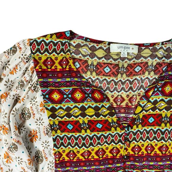 Umgee Perfect Day Aztec Tunic Dress - XL - Picture 3 of 4